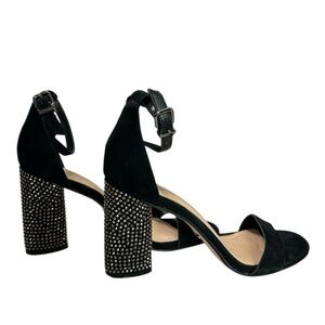 Chic Black Studded Block Heels